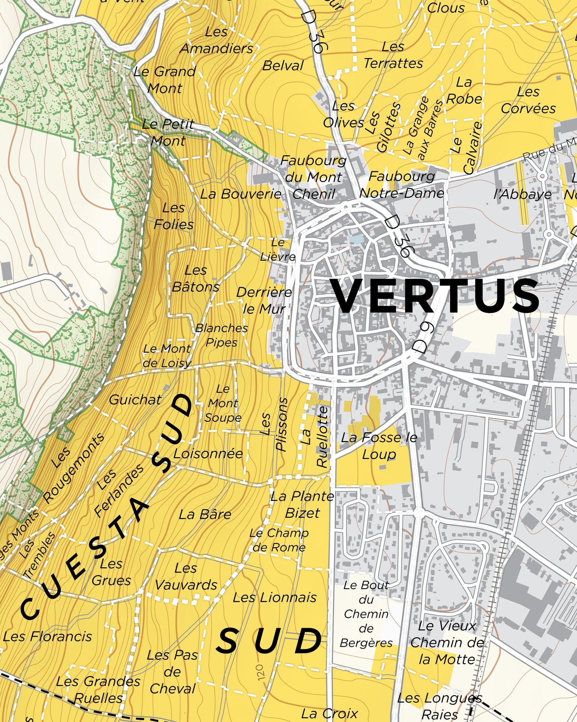 Vertus Premier Cru Map Detail
