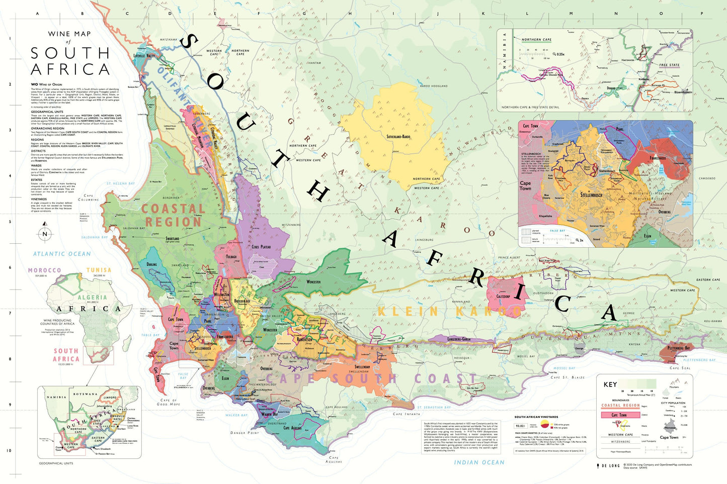 Wine Map of South Africa
